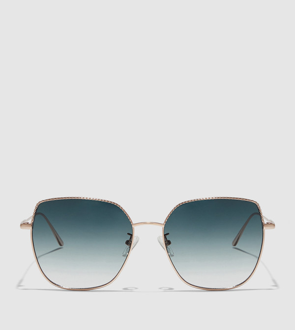 30 سندايز  مربعة - ذهبي Square Sunglasses