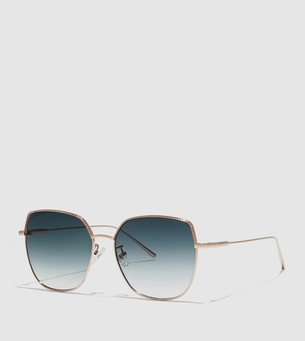 30 سندايز  مربعة - ذهبي Square Sunglasses