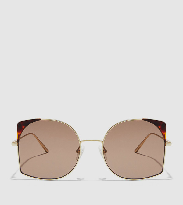 30 سندايز  مربعة - ذهبي Square Sunglasses
