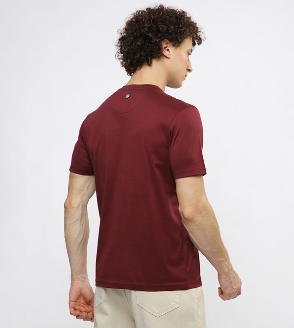 Beverly Hills Polo Club T-Shirts - Maroon Round Neck T-Shirts