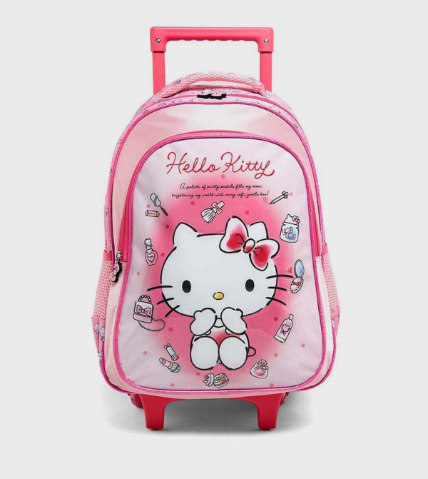 أر آند بي  حقائب مدرسية - وردي طقم حقائب ظهر بعجلات