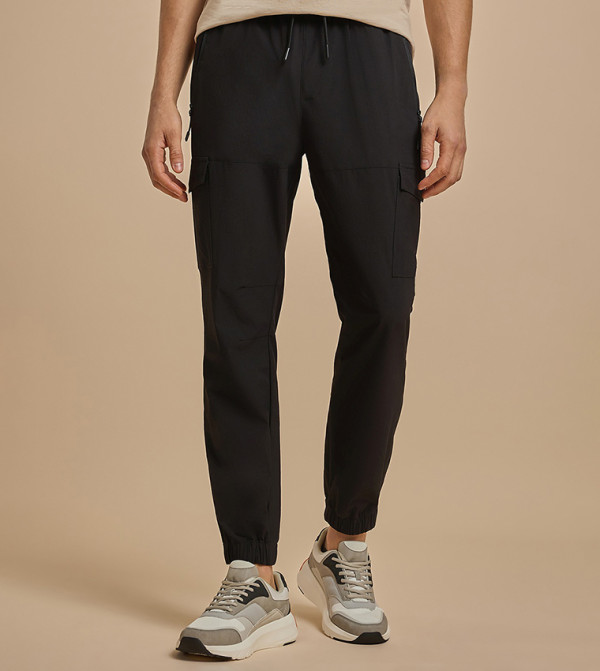 R&B  Track Pants & Joggers - BLACK Track Pants & Joggers