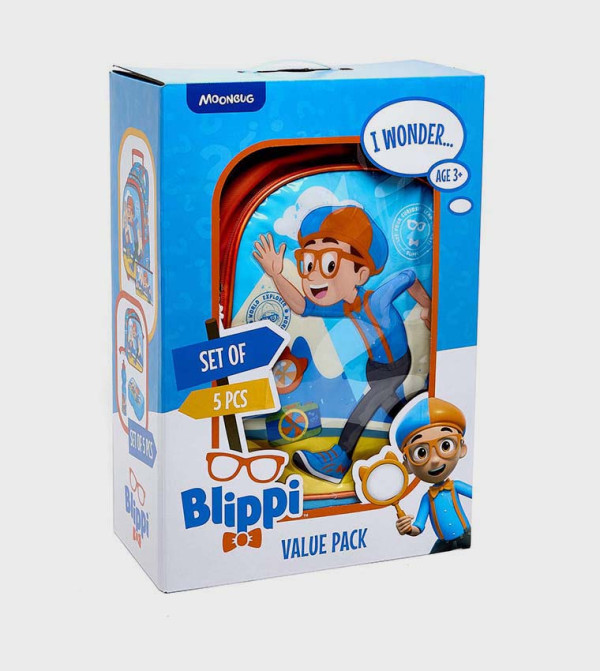 R&B  School Bags - Blue Trolley Backpack Set