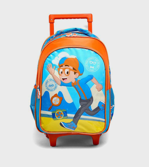 R&B  School Bags - Blue Trolley Backpack Set