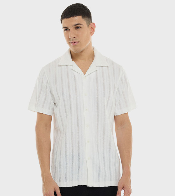 R&B  - White Casual Shirts