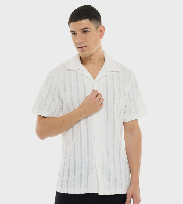 R&B  - White Casual Shirts