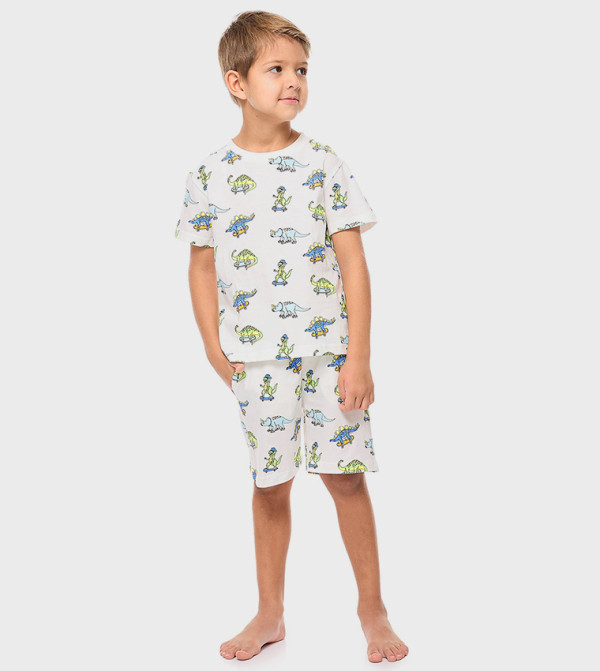 R&B  Nightwear - White Top & Pyjama Sets