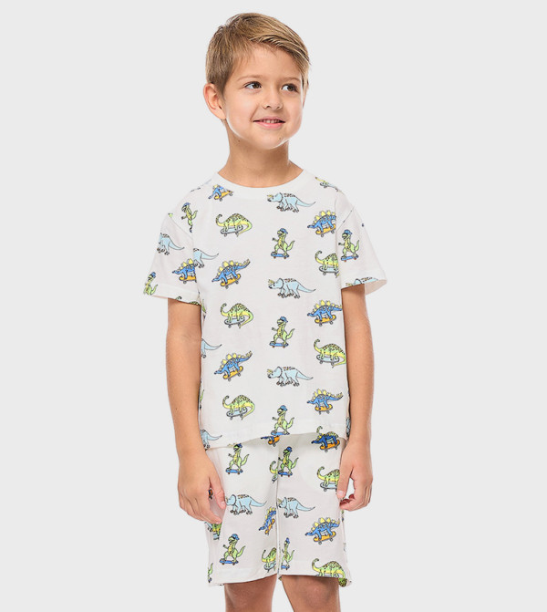 R&B  Nightwear - White Top & Pyjama Sets