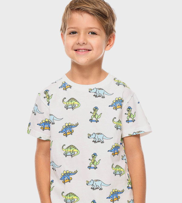 R&B  Nightwear - White Top & Pyjama Sets