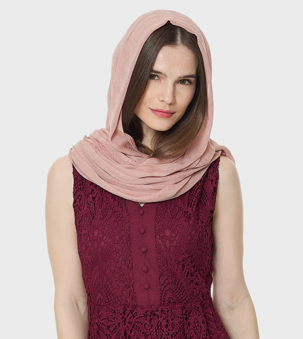 أر آند بي  أوشحة - وردي Woven Scarves