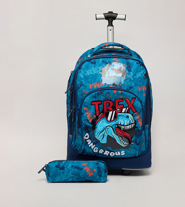 R&B  Trolley Backpack Set - Blue Trolley Backpack Set