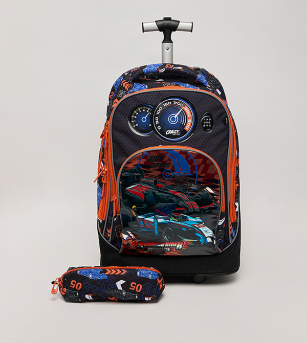 R&B  Trolley Backpack Set - BLACK Trolley Backpack Set