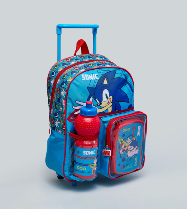R&B  Trolley Backpack Set - Blue Trolley Backpack Set