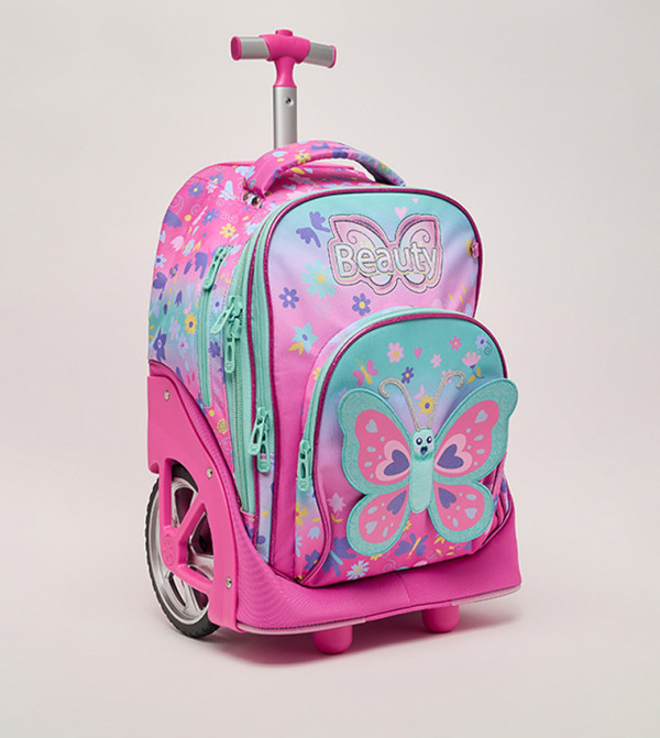 R&B  Trolley Backpack Set - Pink Trolley Backpack Set