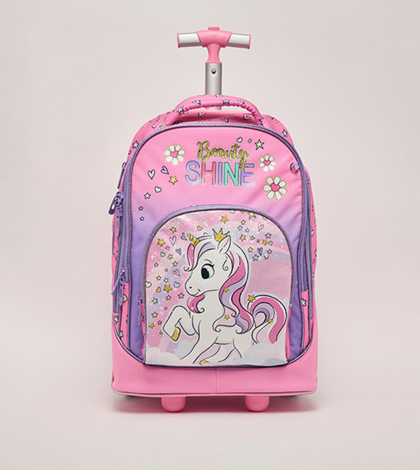 R&B  Trolley Backpack Set - Pink Trolley Backpack Set