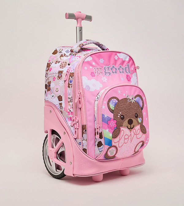 R&B  Trolley Backpack Set - Pink Trolley Backpack Set