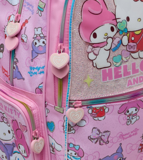 أر آند بي  back-to-school-ready - وردي حقيبة ظهر بعجلات