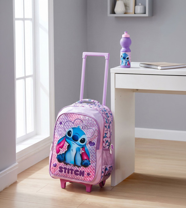 R&B  back-to-school-ready - Purple Trolley Backpack Set