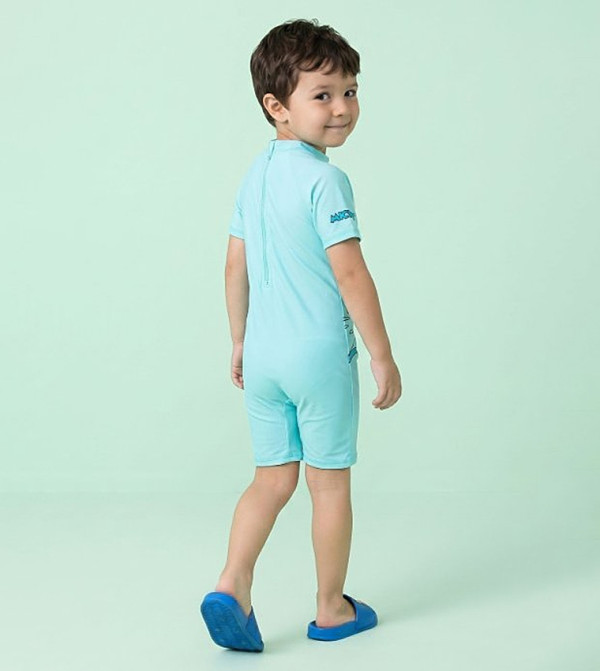 R&B  Legged Swimsuit - Blue Legged Swimsuit