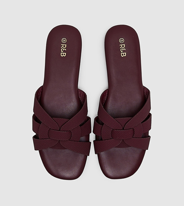 R&B R&B - Wine Flat Sandals