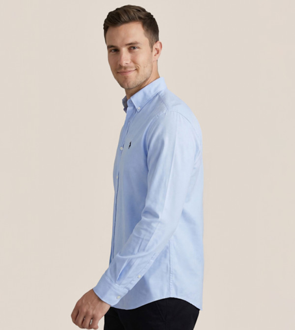 R&B  Casual Shirts - Blue Long Sleeves