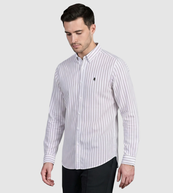 R&B  Casual Shirts - White Long Sleeves