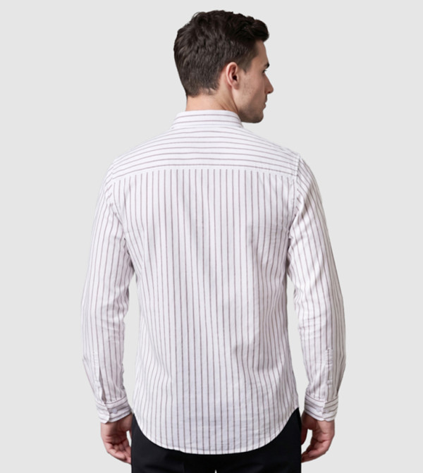 R&B  Casual Shirts - White Long Sleeves
