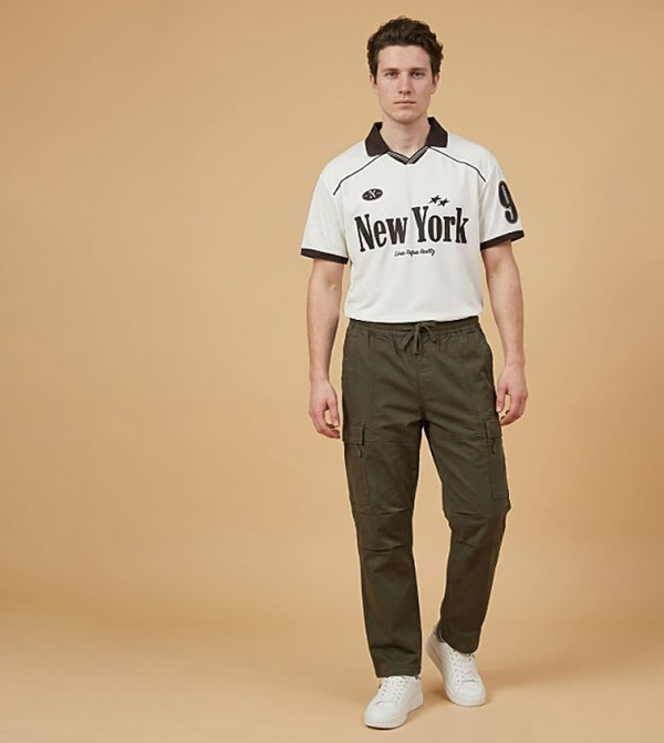 R&B  Cargos - Olive Cargos