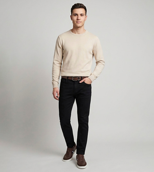 R&B  Slim Jeans - BLACK Slim Jeans