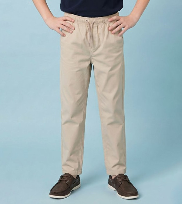 R&B  Trousers & Pants - Beige Trousers & Pants