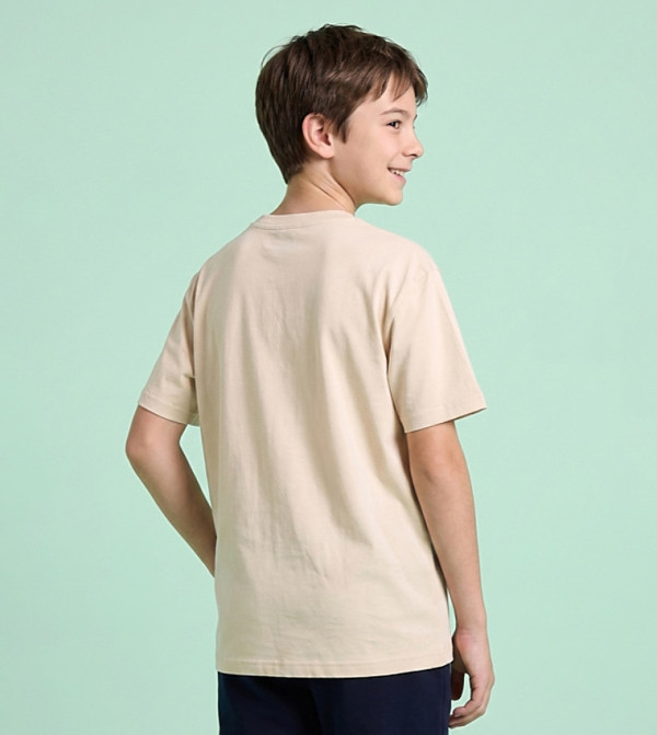 R&B Topwear - Beige T-Shirts