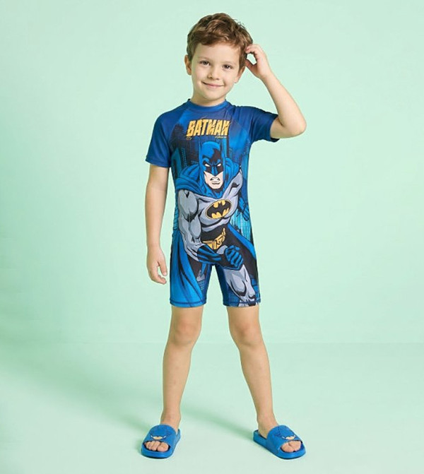 R&B  Swim Wear - Blue Legged Swimsuit