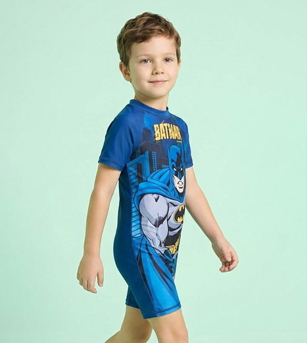 R&B  Swim Wear - Blue Legged Swimsuit