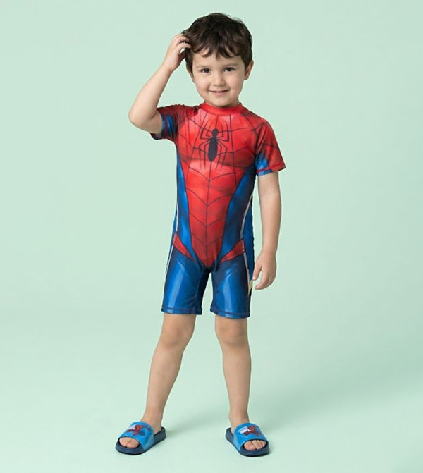 R&B  Swim Wear - Red Legged Swimsuit