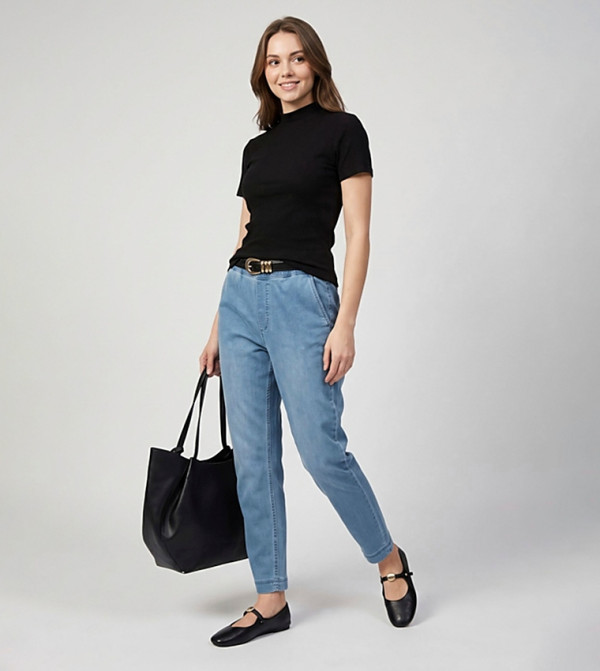 أر آند بي  توبات كاجوال  - أسود Casual Tops