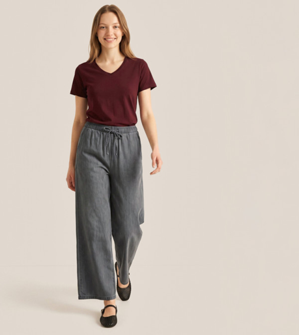 R&B Wide Leg Jeans - Grey Wide Leg Jeans
