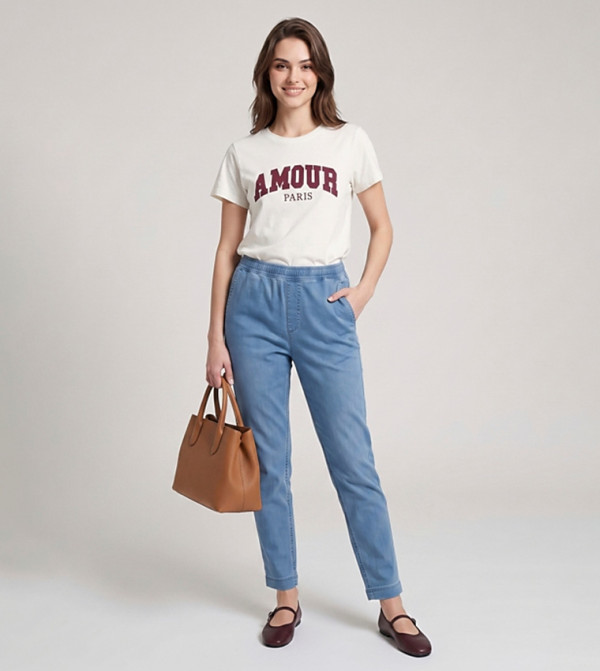 R&B  Slim Fit Jeans - Light Blue Slim Fit Jeans