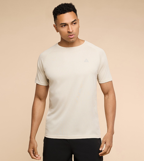 R&B  T-Shirts & Vests - Beige T-Shirts & Vests
