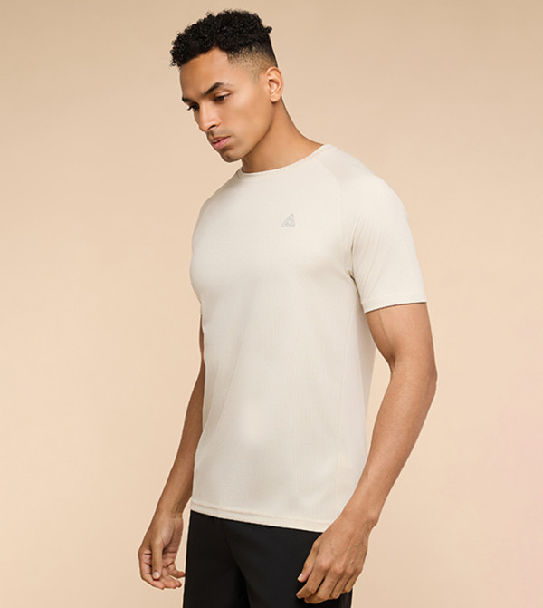 R&B  T-Shirts & Vests - Beige T-Shirts & Vests