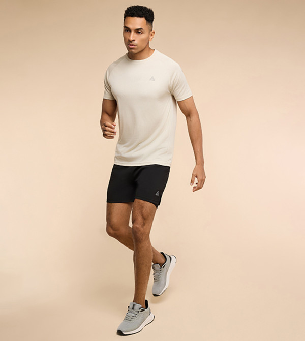 R&B  T-Shirts & Vests - Beige T-Shirts & Vests