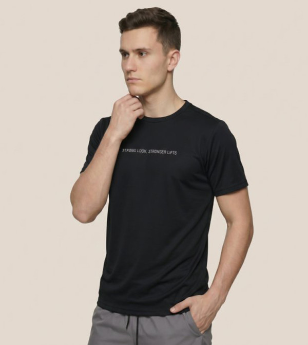 أر آند بي  ملابس رياضة - أسود T-Shirts & Vests