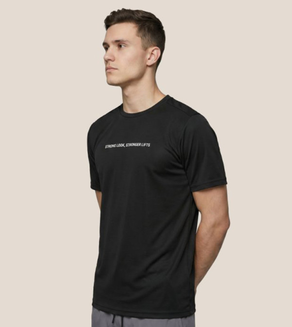 أر آند بي  ملابس رياضة - أسود T-Shirts & Vests