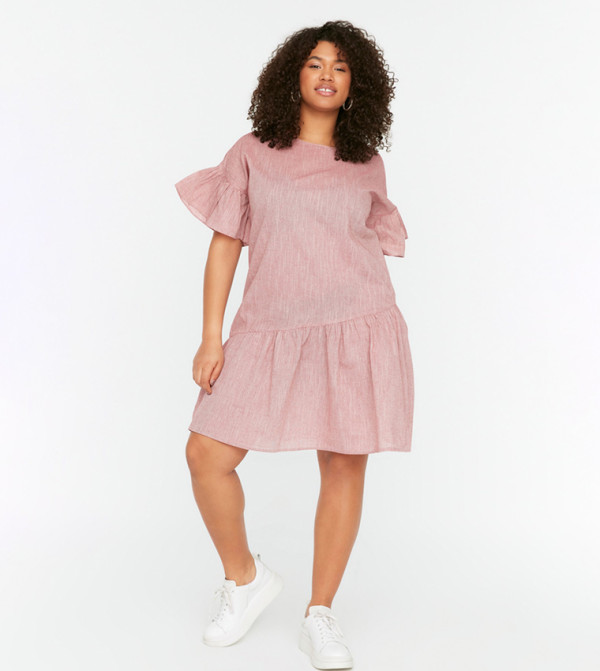 Trendyol  Plus Size - Pink Dresses