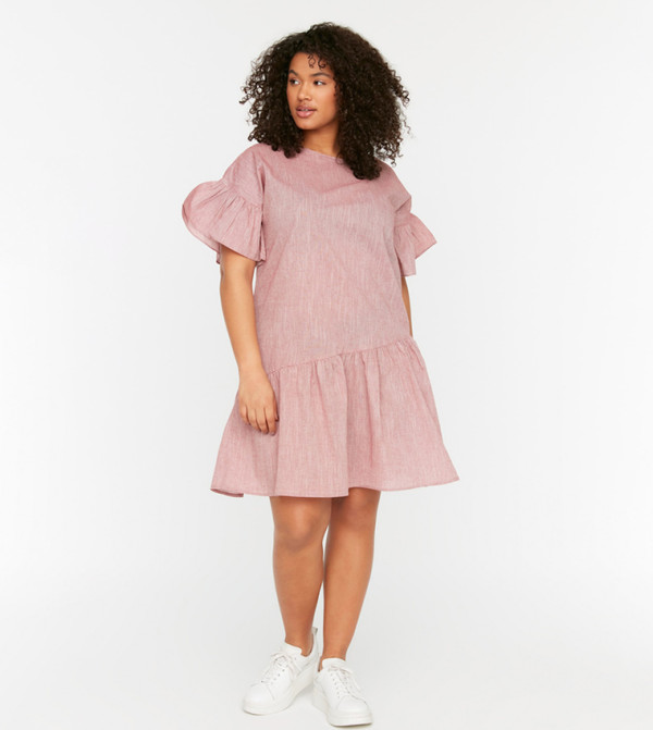 Trendyol  Plus Size - Pink Dresses