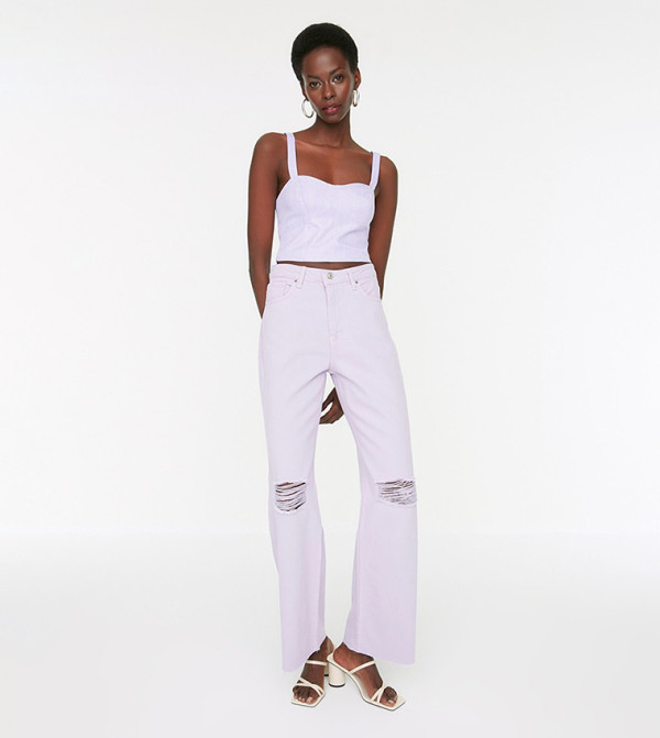 Trendyol Trendyol  - Purple Straight Jeans