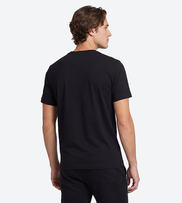 بيفرلي هيلز بولو كلوب  تيشيرتات كاجوال - أسود Round Neck T-Shirts
