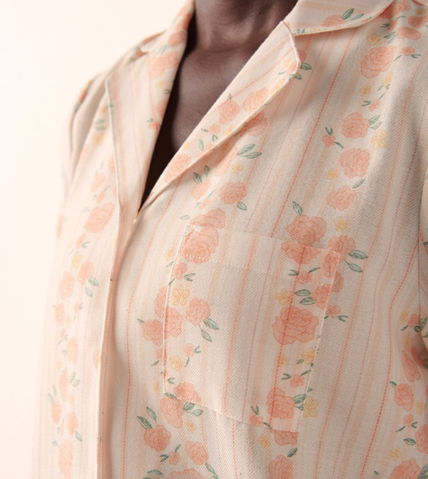 La Vie en Rose Clothing - Peach Sleep Tops & Tees