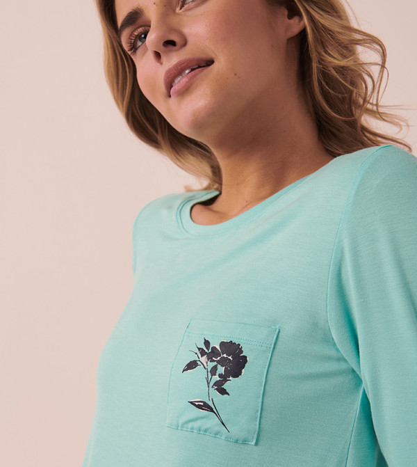 La Vie en Rose  Clothing - Blue Sleep Tops & Tees