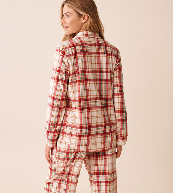 La Vie en Rose  checkered-plaid-w - Red Tops