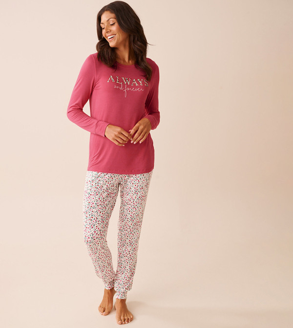 La Vie en Rose  Pyjama Set - Red Pyjama Set